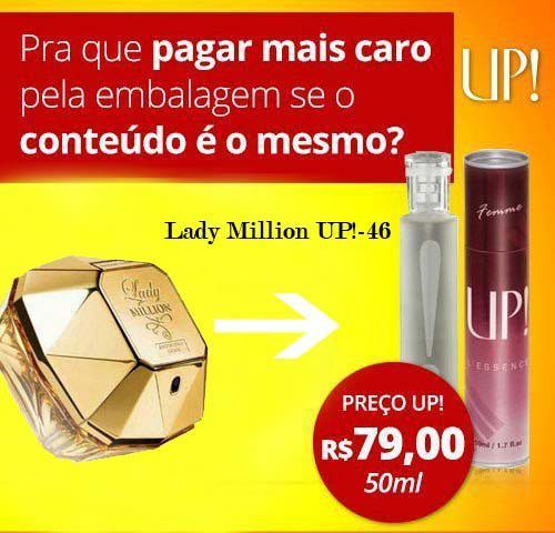Lady Million (lançamento) - UP! 46 - Perfume Feminino 50ml